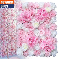 6* Premium Flower Wall Panels Artificial Wedding Decor Party Home Floral Decor