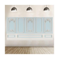 Leyiyi 20x10ft Blue White Vintage Room Inside Backdrop European Frame Modern …