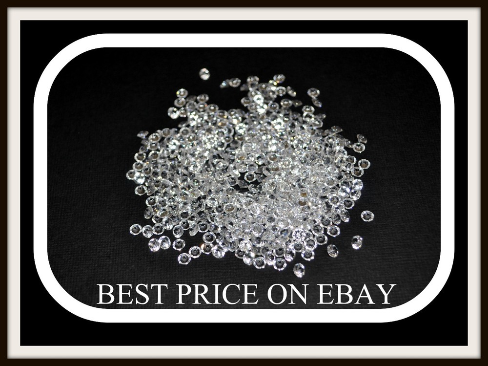 10000 CLEAR ACRYLIC 4.5MM DIAMOND CONFETTI WEDDINGTABLESCATTER