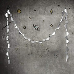 39ft Mirror Silver Circle Dots Garlands for 3 Count (Pack of 1),