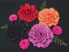 Paper Flowers Wedding Party Backdrop Nursery Shower Wall 10 Pieces Mixed Colors