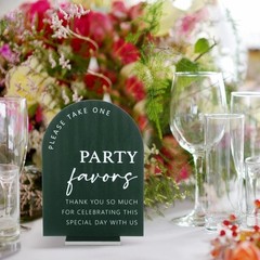 Acrylic Wedding Signs Set of 4 Durable Tabletop Décor Event Guest Welcome New