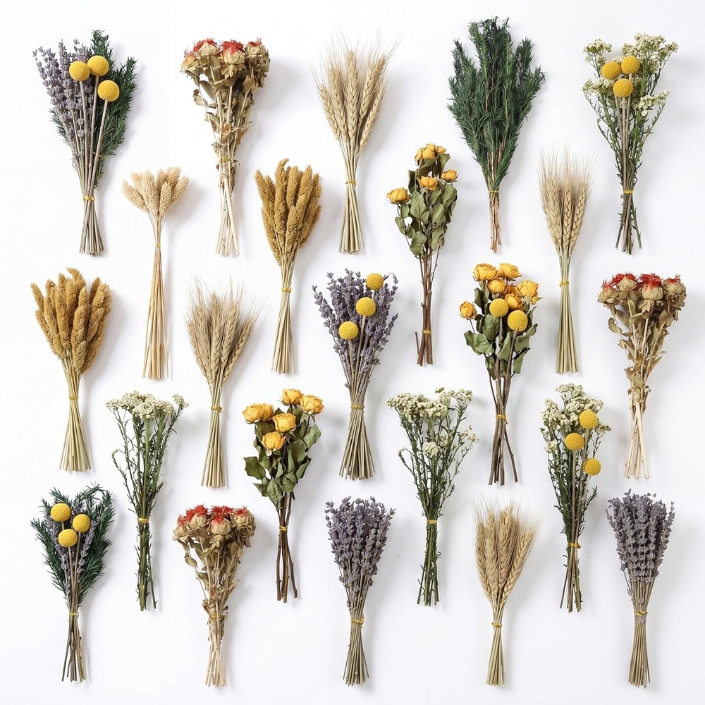 345 Pcs Lar Boho Dried Flower Bouquet Wedding Dry Flowers Decor