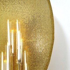 7.5 ft GOLD Metallic Sequin Round Backdrop STAND COVER Party Events Decorations