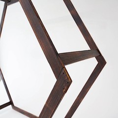 DARK BROWN 7 ft Hexagon Natural Wood Wedding ARCH BACKDROP STAND Party Supplies