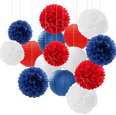 Fourth-4th Of July Imemorial-Day Party-Decorations – 15pcs Red White Red Blue