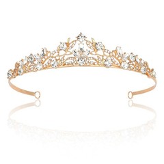 CURASA Black Crystal Queen Crown, Gothic Bridal Tiara, Wedding Headpiece
