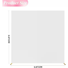 Square Wedding Arch Cover White 6.6 Ft. X 6.6 Ft. Stretch Spandex Backdrop for P