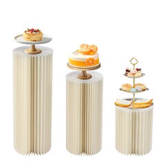 Three-piece Set Foldable Cardboard Flower Stand With Pvc Panel DIY Flowers