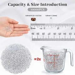 10000PCS 4.5Mm Mini Fake Diamonds, Clear Crystals Vase Fillers | Acrylic