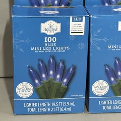 Holiday Time LED Mini Light 100 Blue Green Wire Save Energy 21ft Lot Of 4