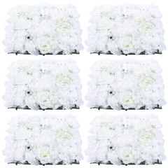 6 Pcs Artificial Flower Wall Panel Venue Backdrop Wedding Party Background Decor