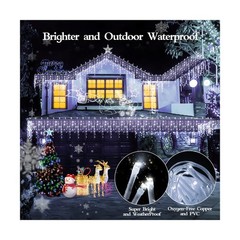 1600 LED 164FT Outdoor Christmas Lights Plug in 8 Modes with Timer Dimmable C…