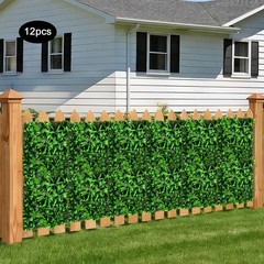 12 Pieces Greenery Wall Panels Artificial Greenery Panels Outdoor/Indoor Wedding