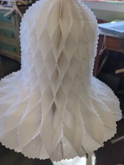 Vintage Lot Of 14 Beistle/Hallmark White/Blue Honeycomb Bells Wedding +4 Diecut