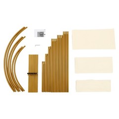 Set of 3 Metal Arch Backdrop Stand Gold Beige Wedding Party Arch Backdrop Stand
