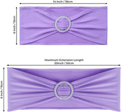 Spandex Chair Sashes Bows Premium Stretch Chair Cover Band with Buckle Slider