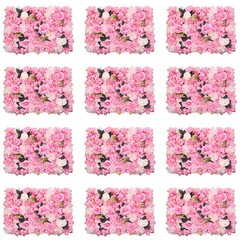 12* Artificial Rose & Dahlia Flower Wall Panels Bouquet Wedding Party Home Decor