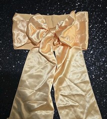 19pc Satin Chair Cover Bow Sash 104″x6.5 Yellow Gold Wedding Party Banquet Event