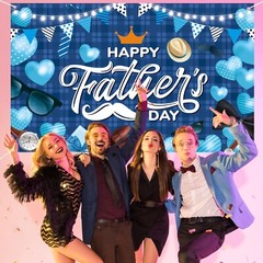 Happy Fathers Day Banner Decorations 70.9×45.3in Extra Large Size Father’s Da…