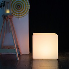 16″ Assorted Cordless Light Up CUBE STOOL LED Furniture Party Events Decorations