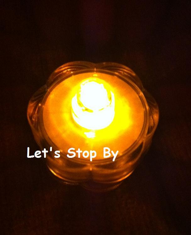 12 Amber LED SUBMERSIBLE Wedding Waterproof Floralytes Decoration Tea Light