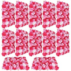 12pcs Rose Flower Wall Panels Artificial Silk Wedding Decor Party Home Floral!