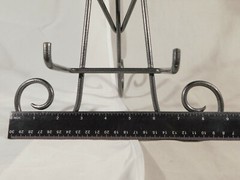 Easel Display Stand XL Large Size Scroll Design Dark Silver Folding