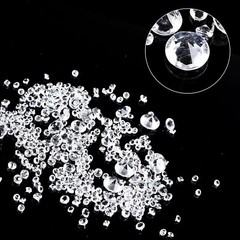 1000* 3-10mm Artificial Diamonds Fake Crystals Clear Gemstone Acrylic Stones UK