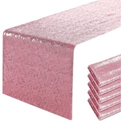 Glitter Sequin Table Runner 12×108 inch for Sparkling Party Home 10 Pack 20 Pack
