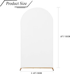 Wedding Arch Backdrop Stand Cover, 6FT Double Sided Stretchy Arch Cover Fitted W