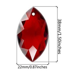 10Pcs 38mm Horse Eye Glass Crystal Lamp Prism Part Pendant Suncatcher Chandelier
