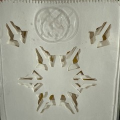 6 Luminary Bags White Snowflake Christmas Luminaria Candle Guide Lights New USA