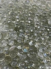 round Flat Glass Marbles/Pebbles for Vase Filler Etc clear 15Lbs