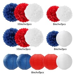 Fourth-4th Of July Imemorial-Day Party-Decorations – 15pcs Red White Red Blue