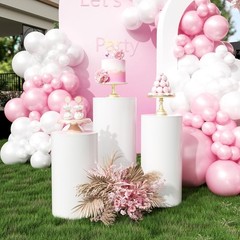 5Pcs Cylinder Stands for Party Pedestal Display Plinth Pillars for Wedding Decor