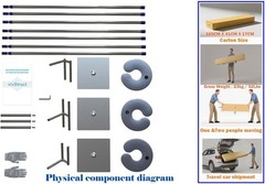 DOUBLE CROSS BAR ADJUSTABLE QUICK BACKDROP KIT 10FT x 20FT PIPE WITHOUT DRAPE