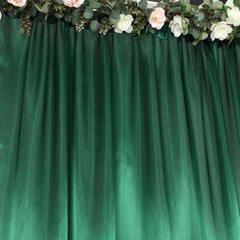 8×10 ft HUNTER GREEN Satin CURTAIN Wedding Photography Backdrop Panel Party