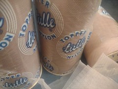 25 Yards Vintage Topper Tulle Net Ribbon, Cocoa Light Brown, Wedding Netting