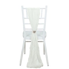 5 IVORY Gauze Cheesecloth CHAIR SASHES Party Events Decorations Supplies