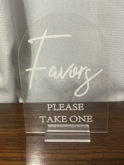 4pcs Clear Acrylic Wedding Signs for Ceremony and Reception, 5×7 Inch Set of 4