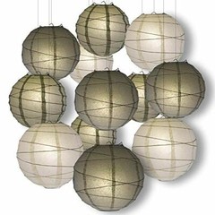 Quasimoon White, Silver and Grey Wedding Celebration Party Pack Crisscross Ri…