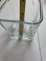12 pcs 3 1/2″ Square Clear Glass Wedding Centerpieces Vase NIB