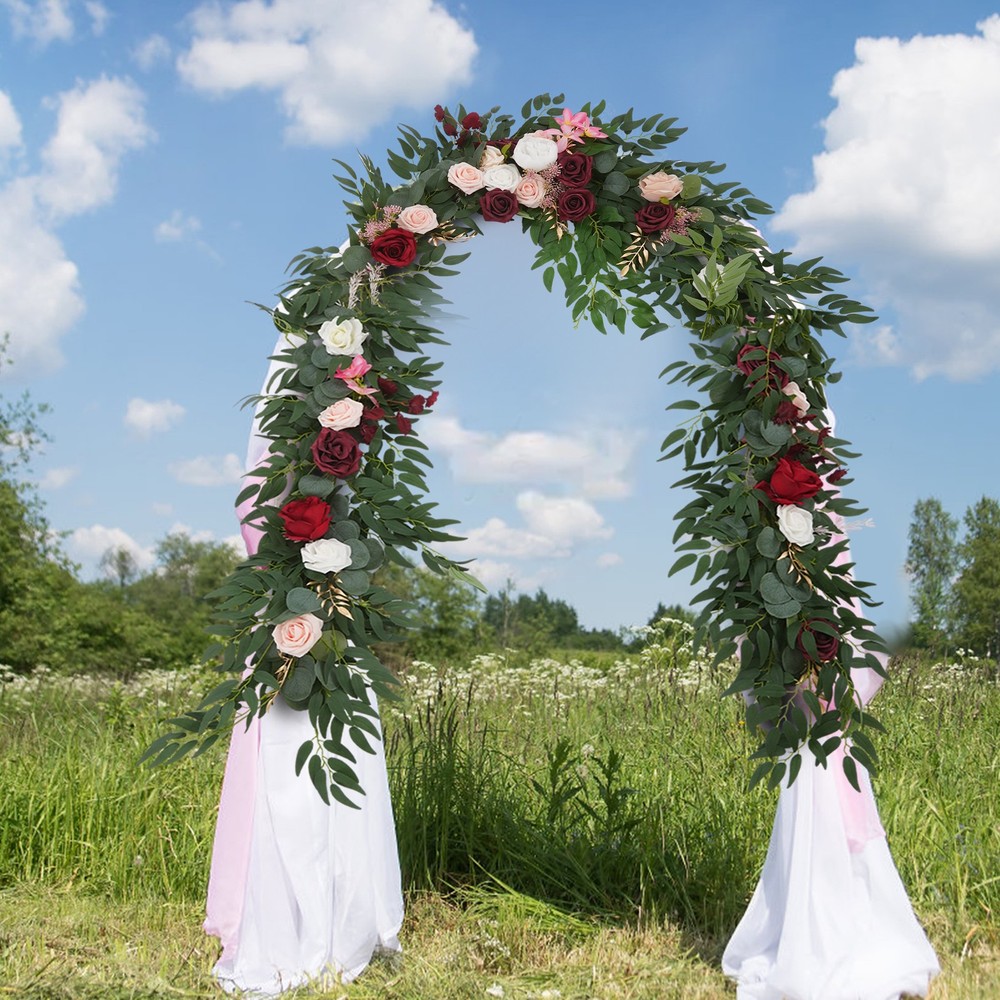 Multicolor Artificial Floral Garland 9ft For Wedding Home Party Decoration