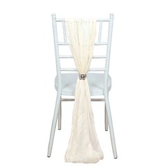5 CREAM Gauze Cheesecloth CHAIR SASHES Party Events Decorations Supplies