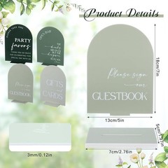 Acrylic Wedding Signs Set of 4 Durable Tabletop Décor Event Guest Welcome New