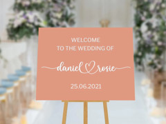 Acrylic 3D Welcome Wedding Horizontal Signage – Style 2