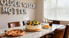 Older Wiser Hotter Foil Balloons Letter Banner Funny Birthday Decorations for…