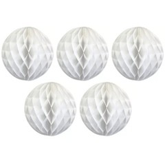 4″ 8″ 12″ HoneyComb Tissue Paper Ball Lantern Pom Poms Wedding Birthday (5 Pack)