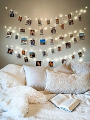 Hanging Light Photo Display, fairy lights battery operated, dorm decor, bedroom